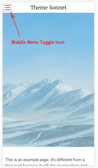 Mobile Menu Toggle Icon