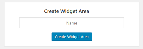 Create Widget Area Screenshot.