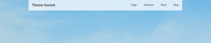 Desktop Transparent Header's Inner Boxed Background Color Screenshot.