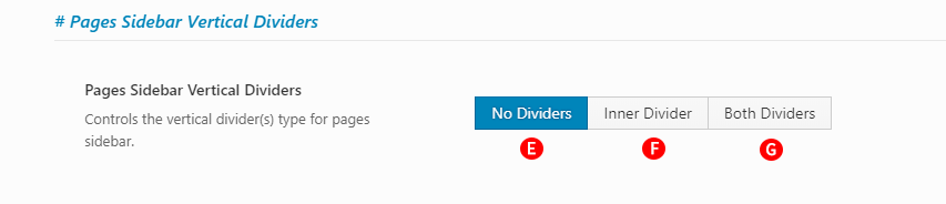 No Dividers button Screenshot.