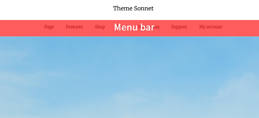 The menu bar in the Desktop header version 2 .