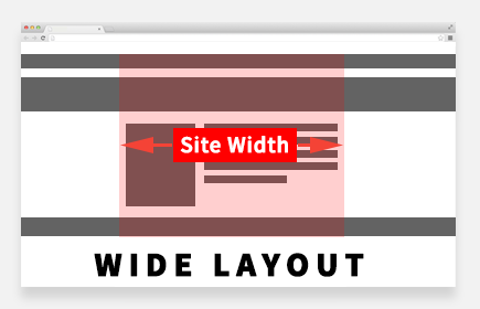 Wide Layout options: Site Width